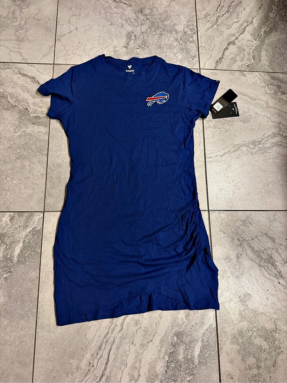 Fanatics Women'Small Fanatics Royal Buffalo Bills Ruched Drape T-Shirt Dress